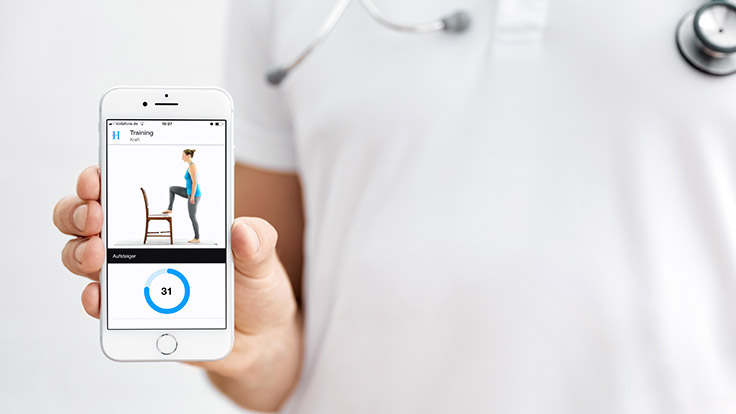 Die Herodikus App für digitale Physiotherapie über die HEK